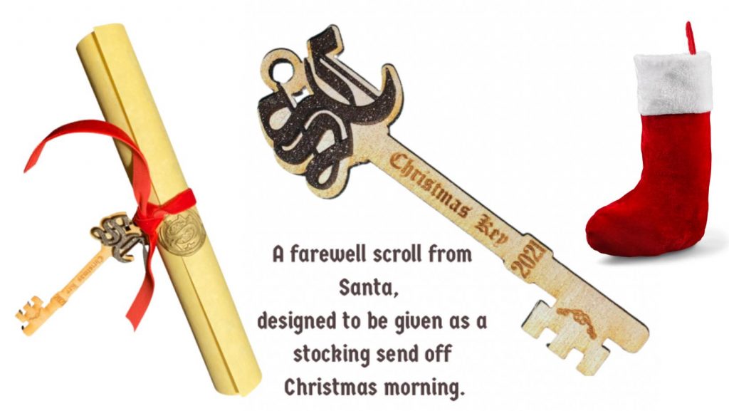 Christmas key scroll